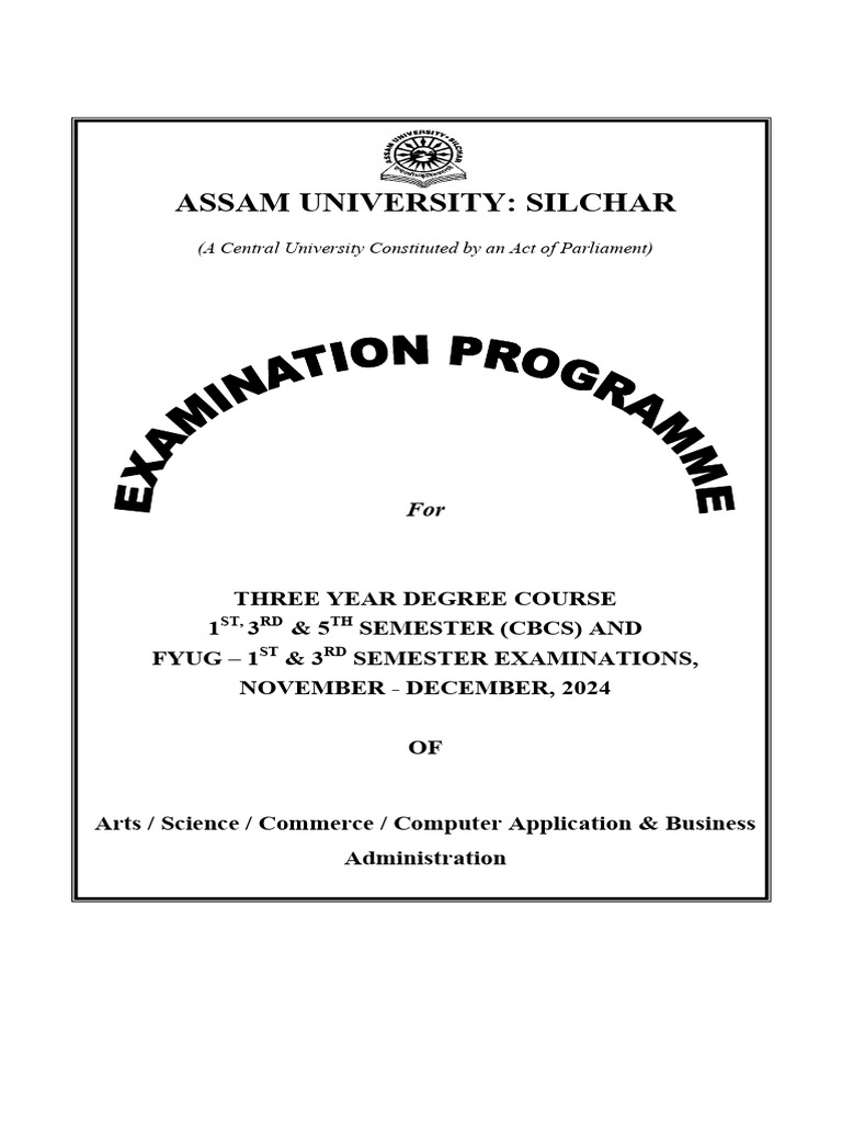 Exam Routine TDC FYUG Odd Sem Exam 2024 | PDF | Science