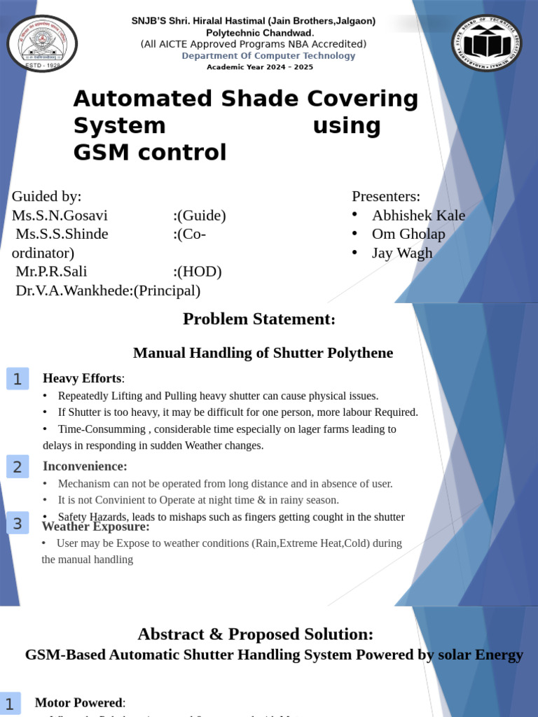 GSM-Controlled Automated Shade System | PDF | Arduino | Mobile App
