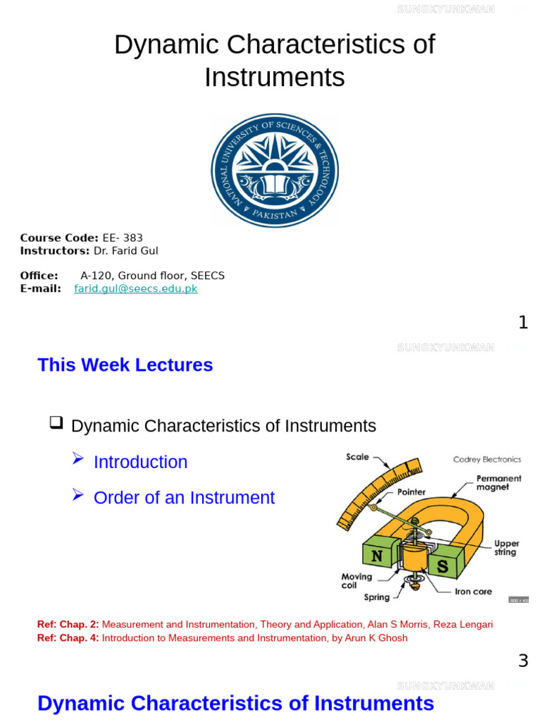 Dynamic Characteristics of Instruments | PDF | Damping | Electronics