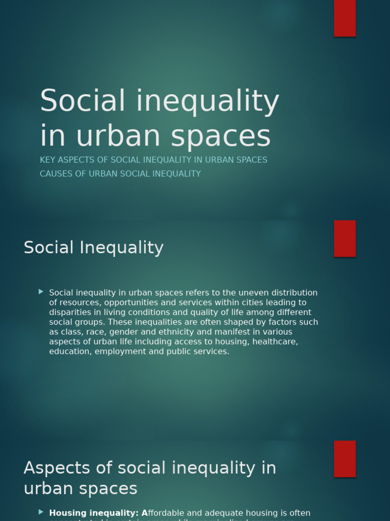 Urban Social Inequality Explained | PDF | Social Inequality ...