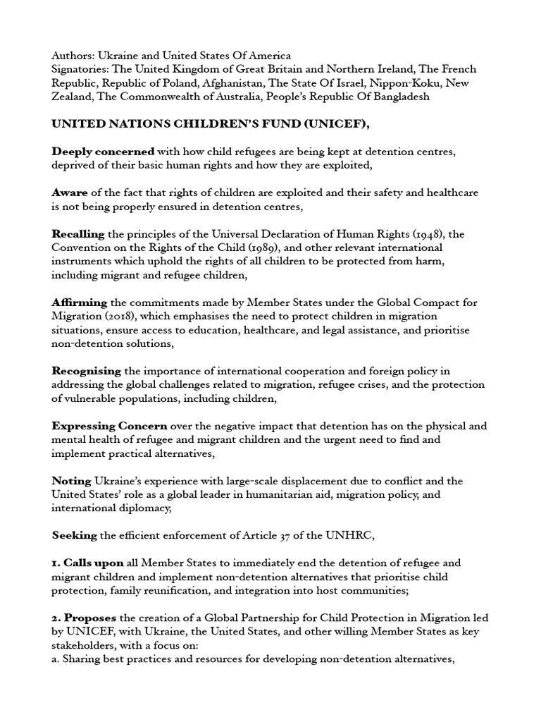 DRAFT RES. | PDF | Human Migration | Refugee