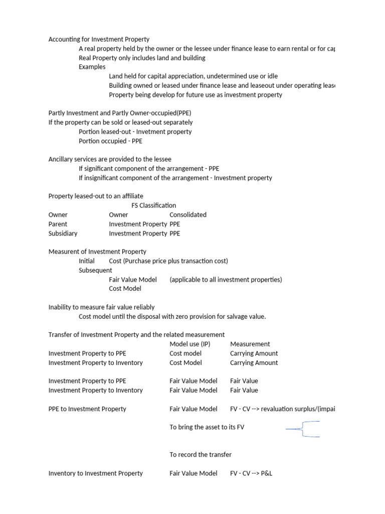 Investment Property Accounting Overview | PDF | Fair Value | Expense