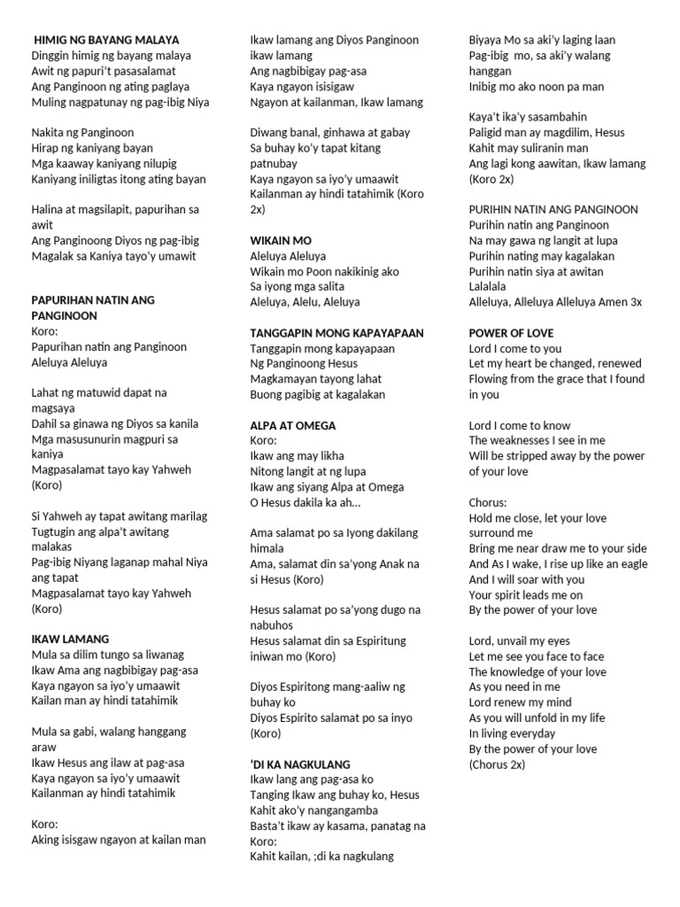 Songs Church | PDF