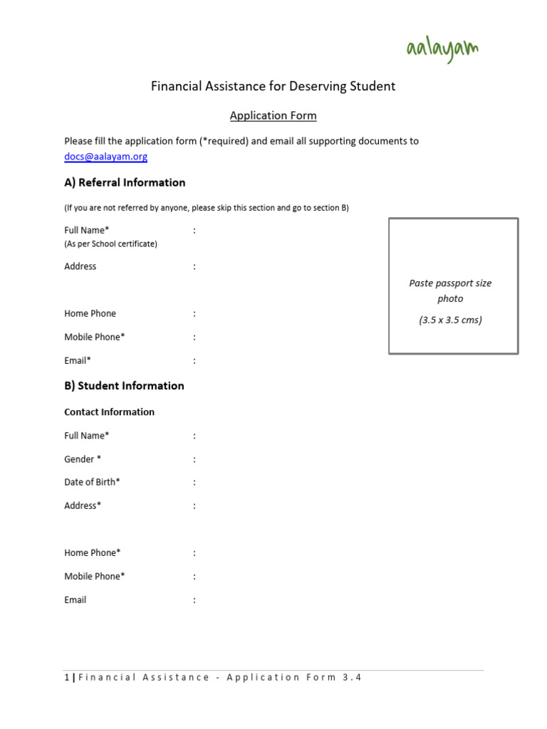 How to Complete the Financial Aid Form | PDF | Payments | Cheque