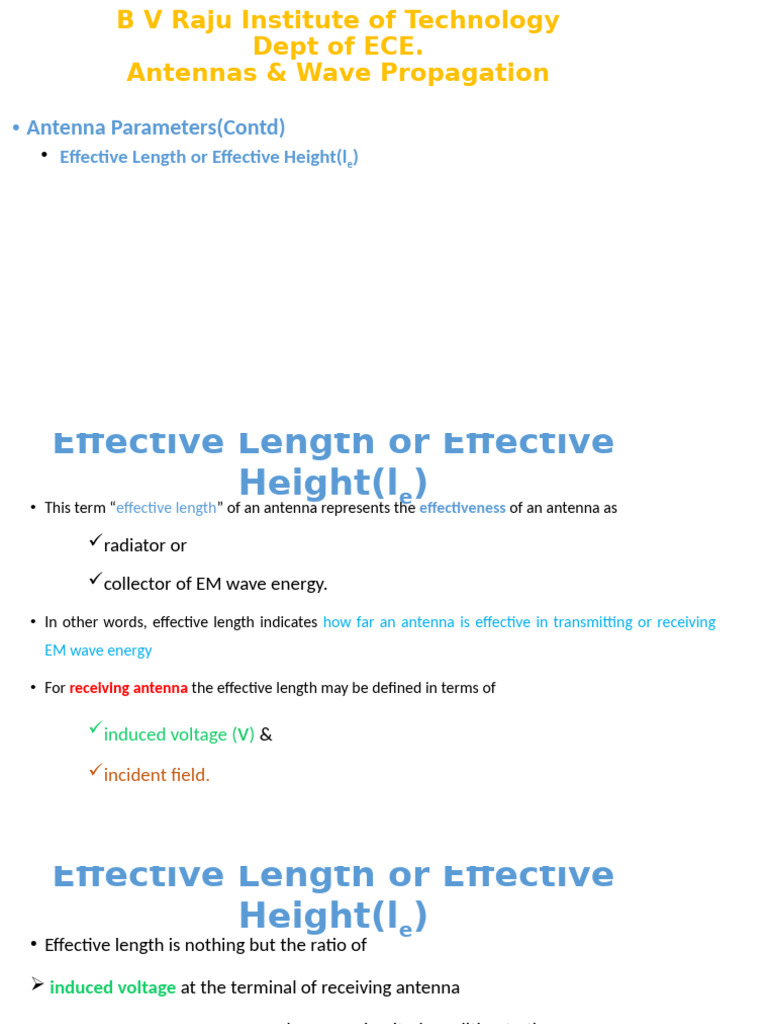 Antenna Effective Length Explained | PDF