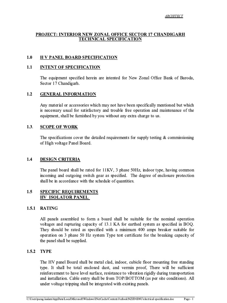 Technical Specifications. | PDF