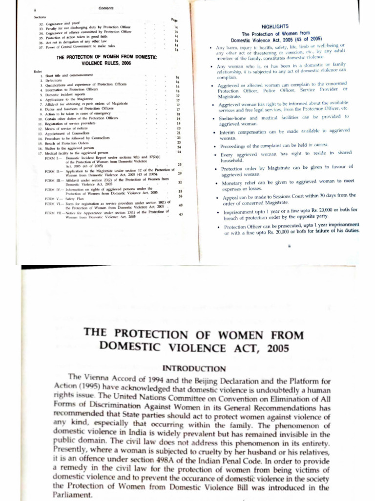 Protection of Women From Domestic Violence Act, 2005 0 | PDF | Kinship ...