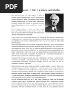 Bertrand Russel - o ócio e a falácia do trabalho