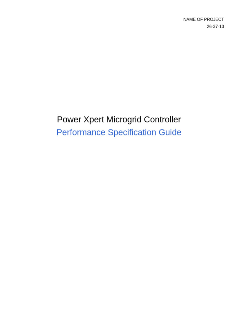 Eaton Power Xpert Microgrid Specs | PDF | Password | Scada