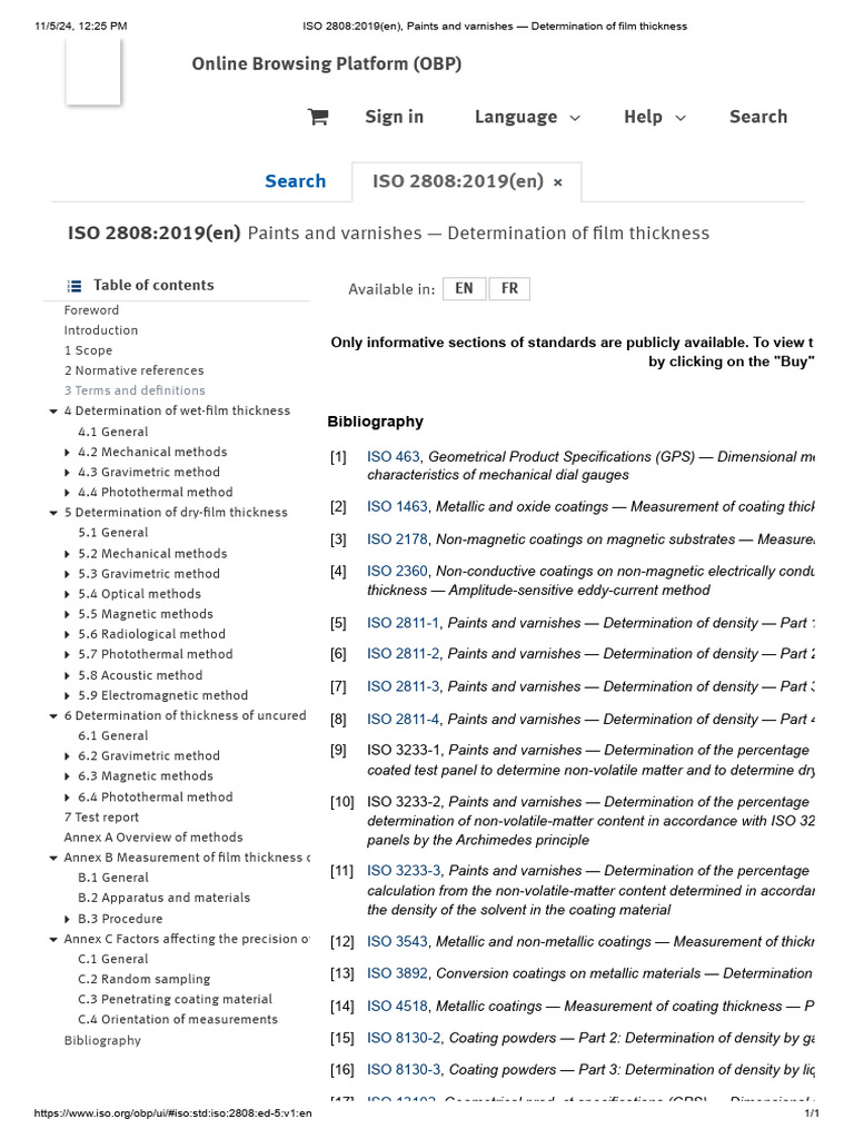 ISO 2808:2019 Film Thickness Standard | PDF | Paint | Materials