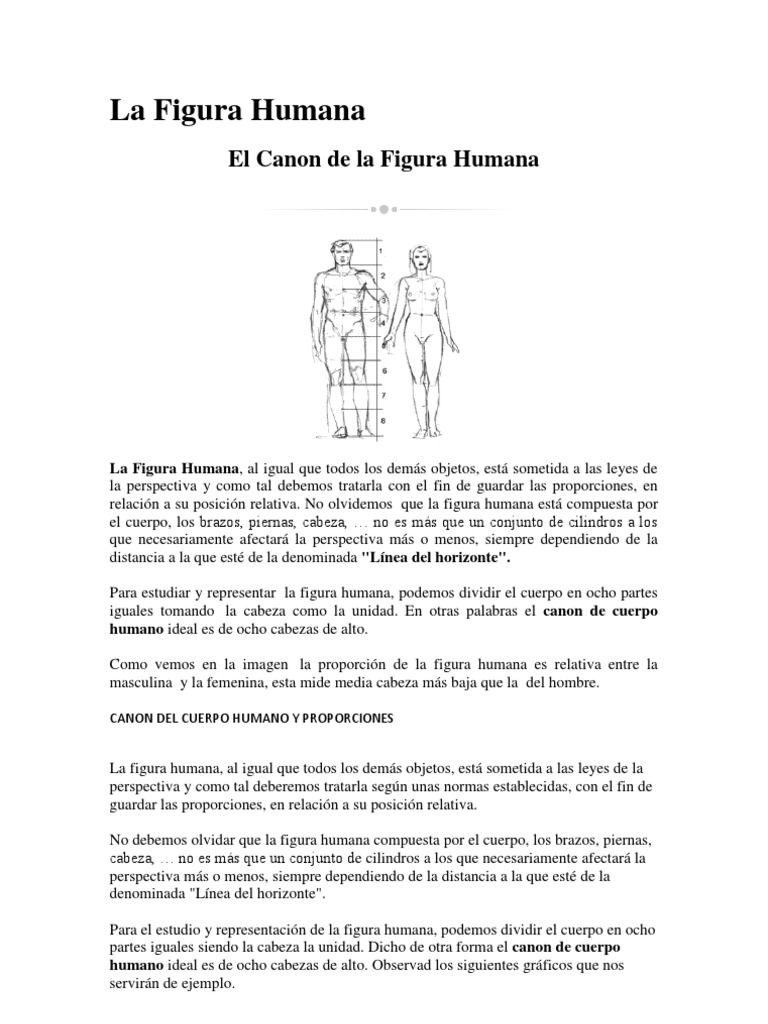 La Figura Humana | Descargar gratis PDF | Dibujo | Perspectiva (Gráfica)