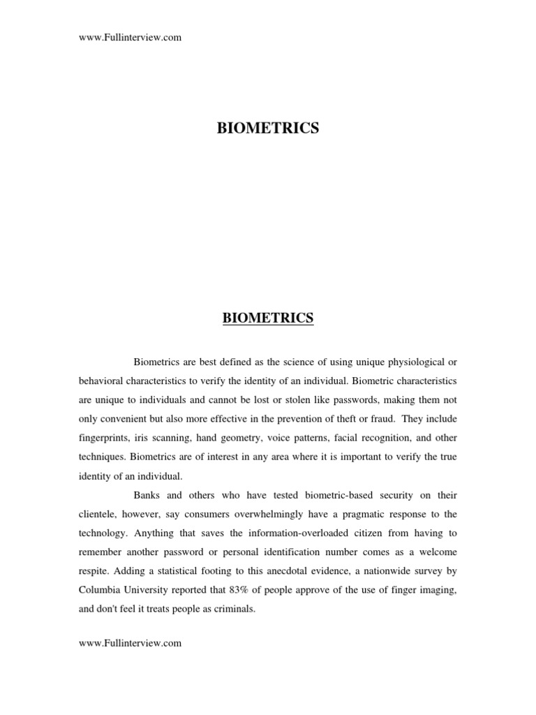 Understanding Biometrics and Iris Recognition | PDF | Biometrics ...