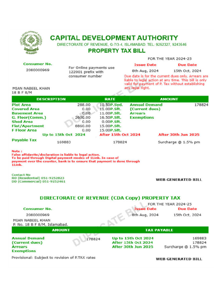 PropertyBill CDA | PDF