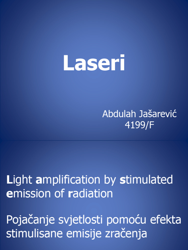 Princip Rada Lasera | PDF
