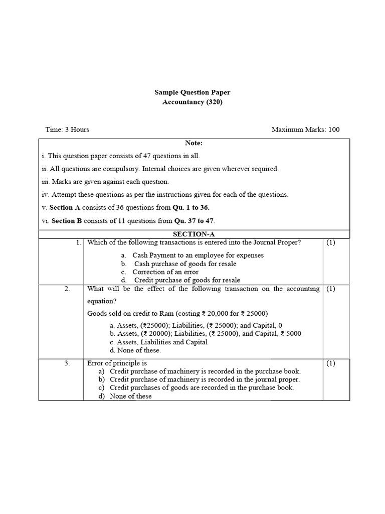 2020 Transaction Question Paper Answers | PDF | Debits And Credits ...