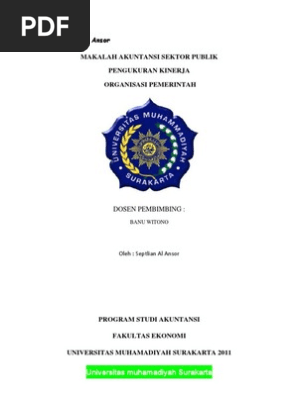 Makalah Akuntansi Sektor Publik