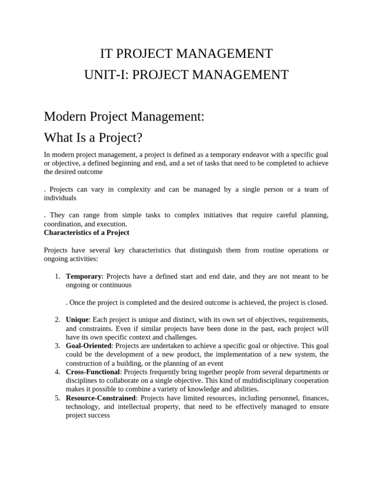 It Project Management | PDF | Project Management | Strategic Management