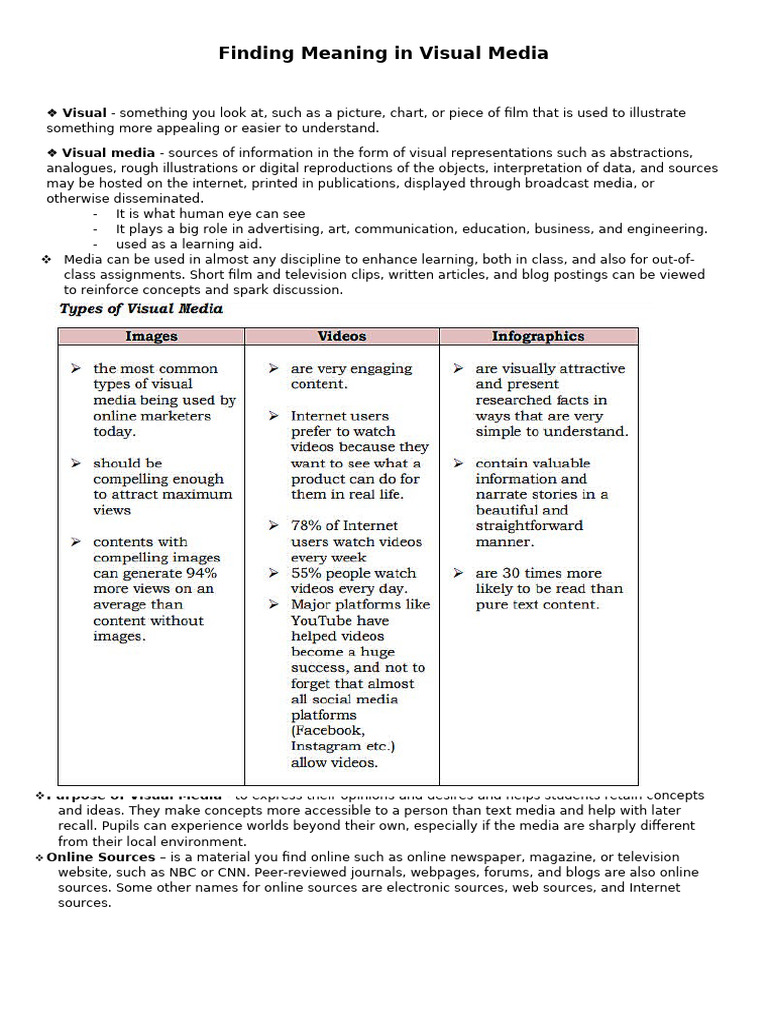 Finding meaning in visual media pdf