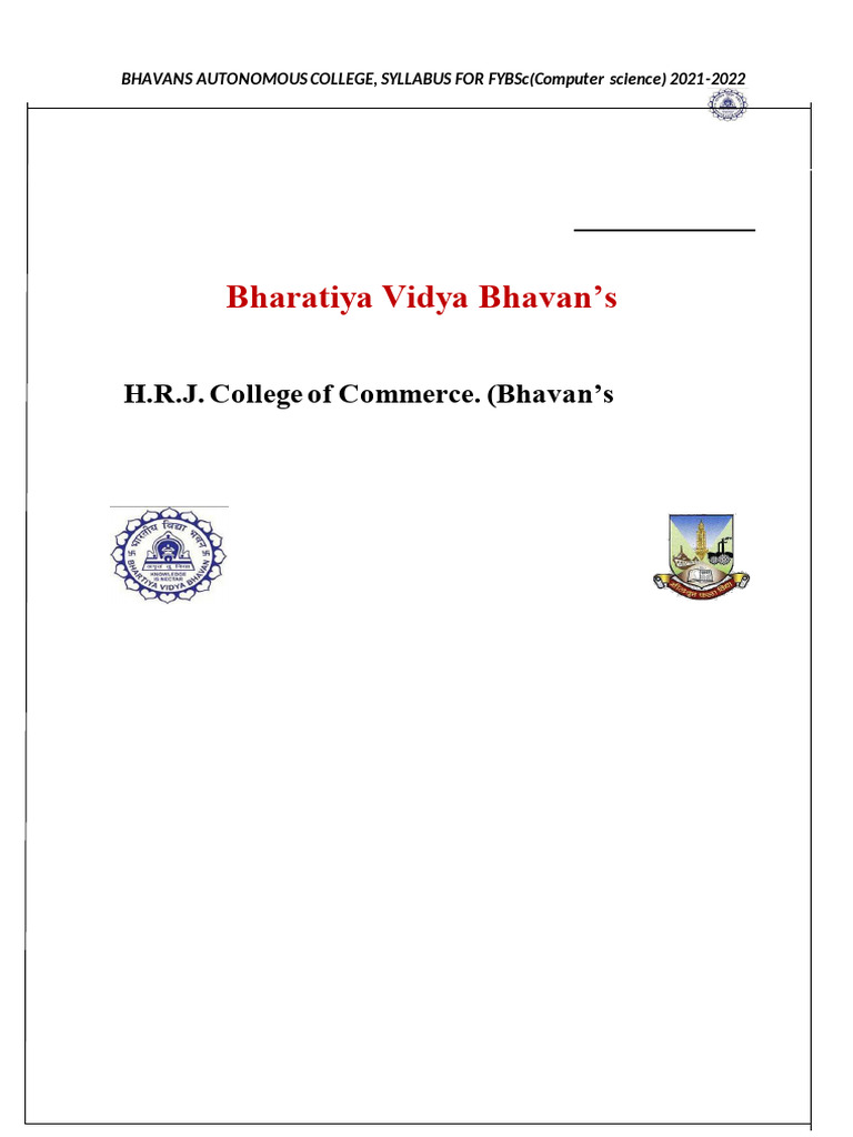 FYBSc Computer Science Syllabus 2021-22 | PDF | Recurrence Relation ...