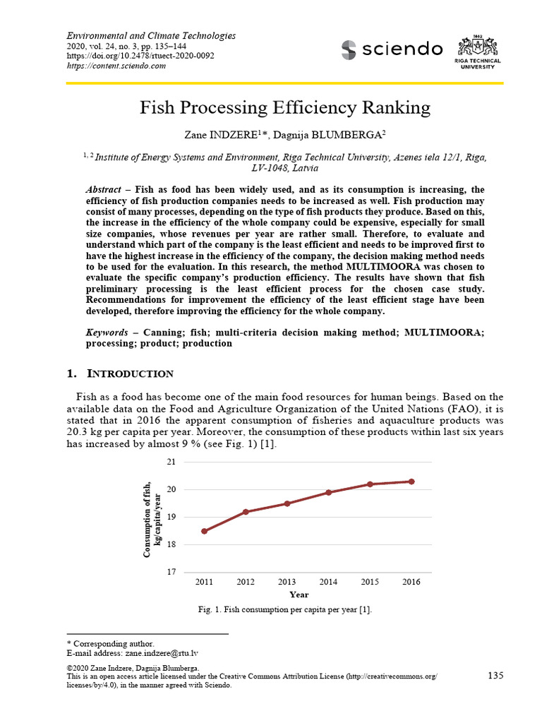 Fish Processing Efficiency Analysis | PDF | Water