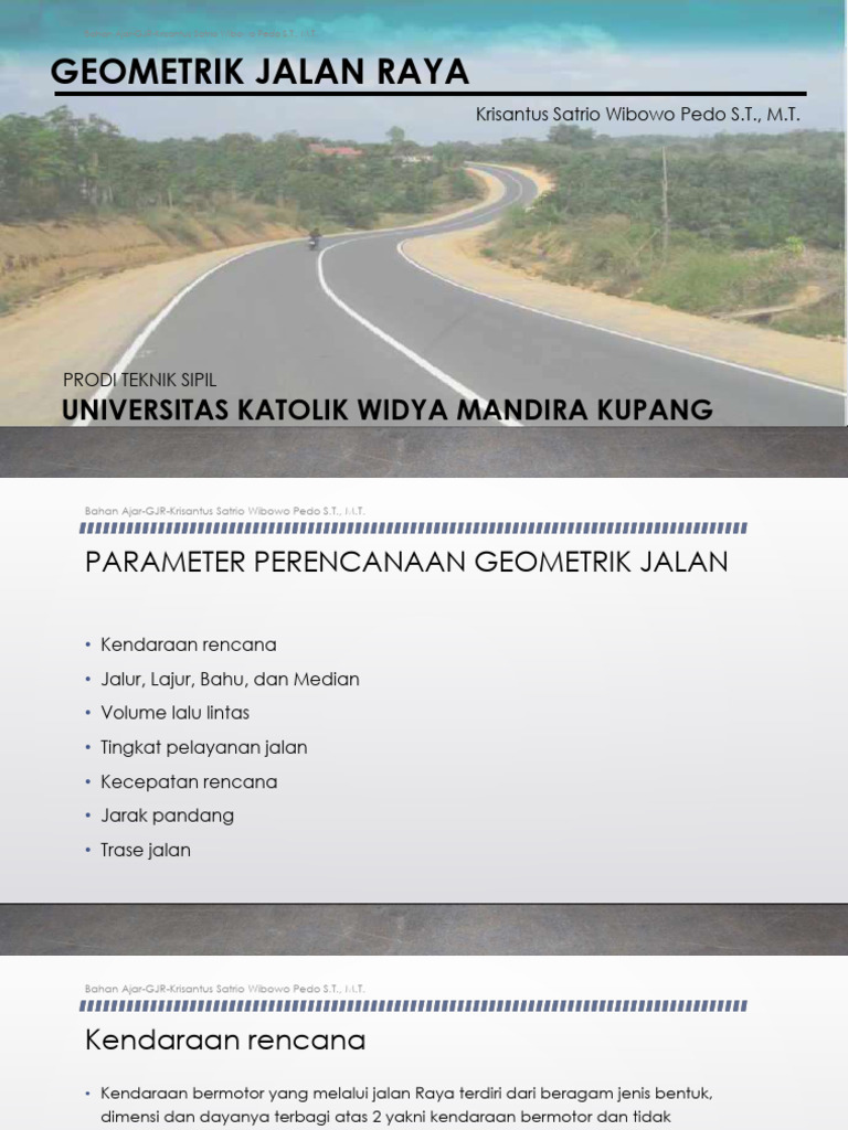 2-Geometrik Jalan Raya | PDF | Teknologi & Rekayasa