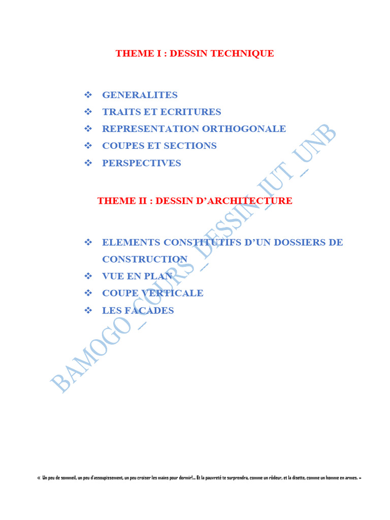Dessin Technique et Architecture : Guide Complet | PDF | Dessin ...