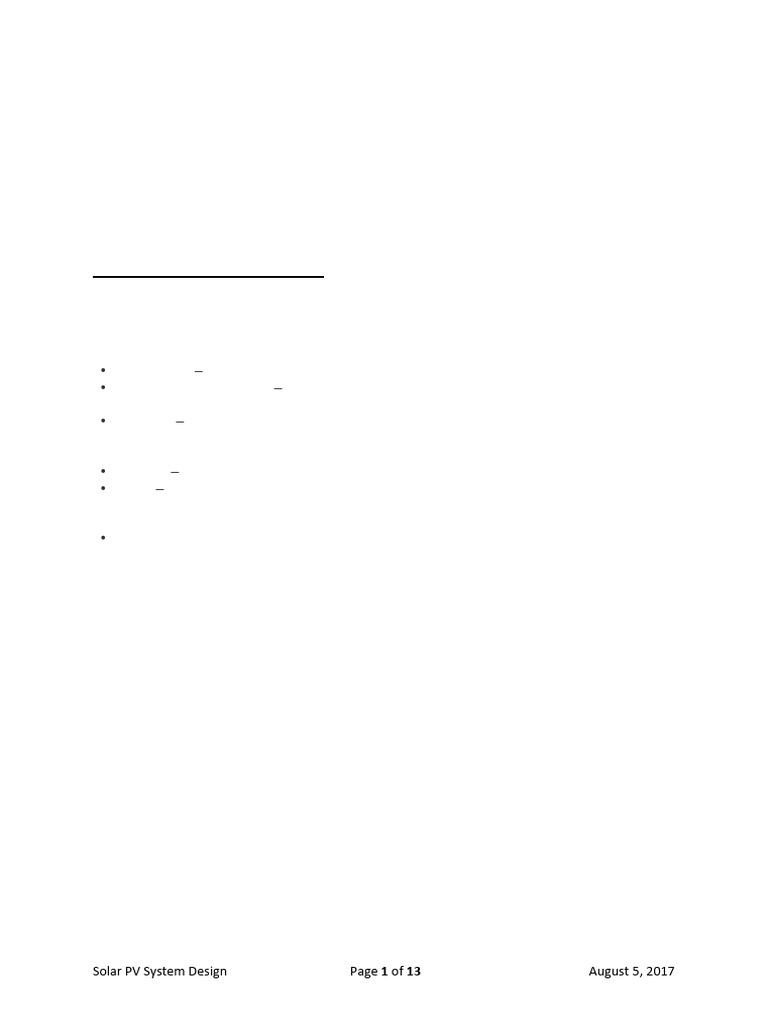 Solar PV System Design Overview | PDF | Solar Power | Photovoltaics