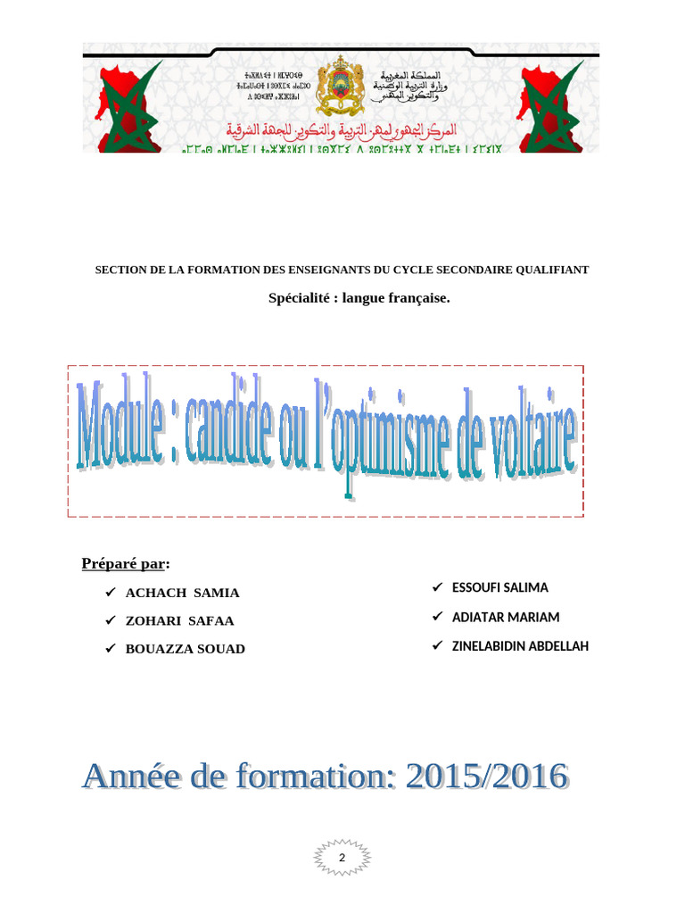 Module Didactique sur Candide | PDF | Candide | Bonheur