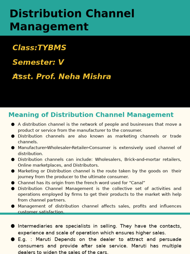 Chap 3 Distribution & Channel MGMT | PDF | Retail | Marketing