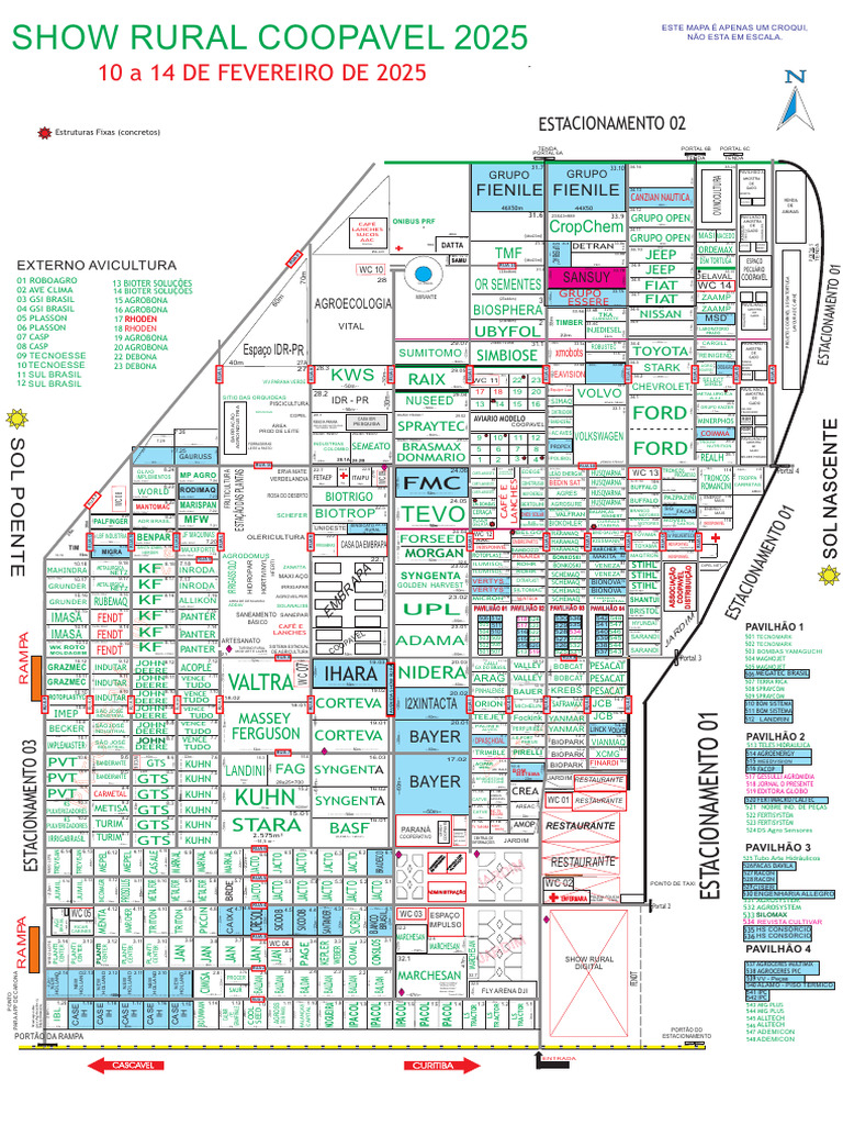 Mapa Show Rural Coopavel 2025 | PDF
