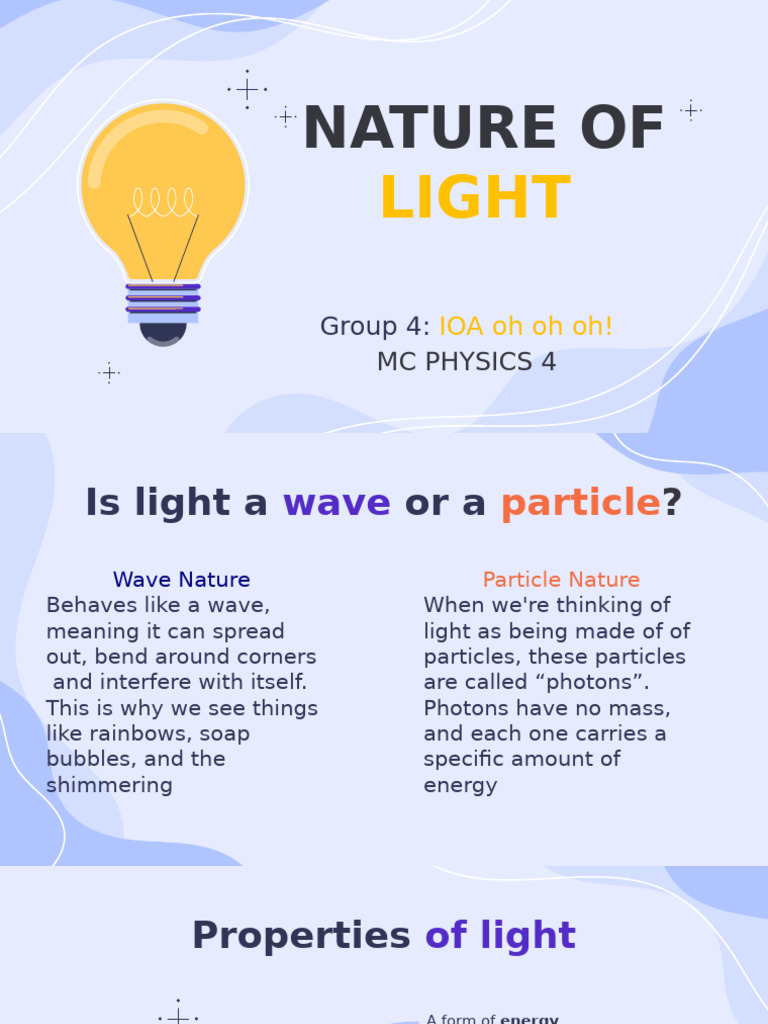 Light: Wave and Particle Nature Explained | PDF