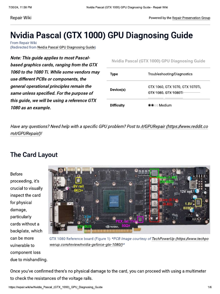 GTX 1070 Repair Guide | PDF
