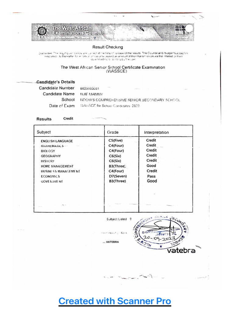 WASSCE 2023 Results Overview | PDF