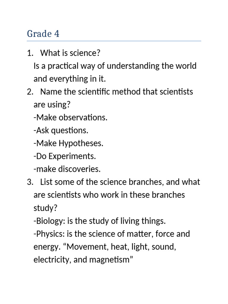 Grade 4 | PDF | Social Science | Science & Mathematics