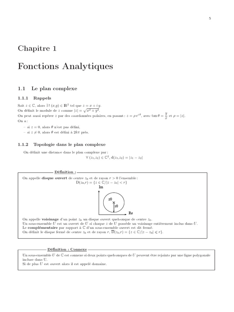 Fonctions analytiques et limites complexes | PDF | Concepts ...