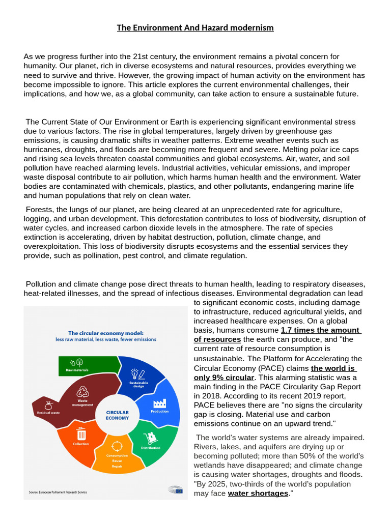 Environmental Challenges and Solutions | PDF | Natural Environment ...