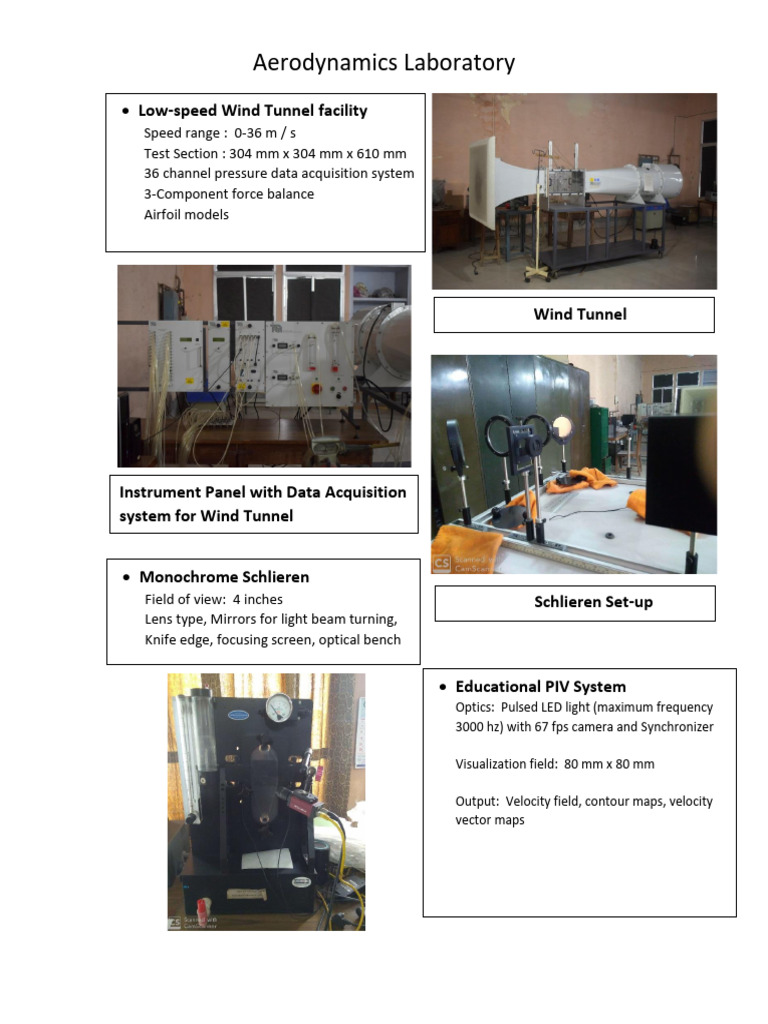 Aerodynamics Laboratory: Low-Speed Wind Tunnel Facility | PDF ...
