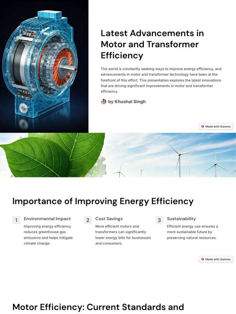 Latest advancements in motor and transformer efficiency pdf
