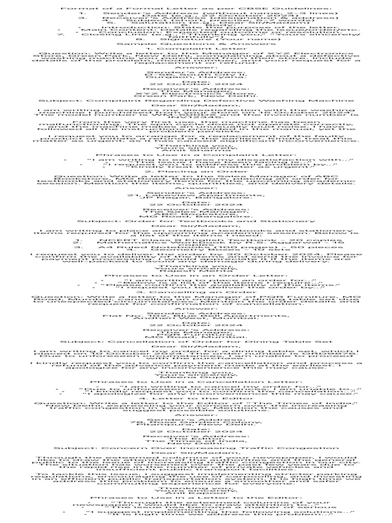 Letter complaint cancel placing order editor pdf