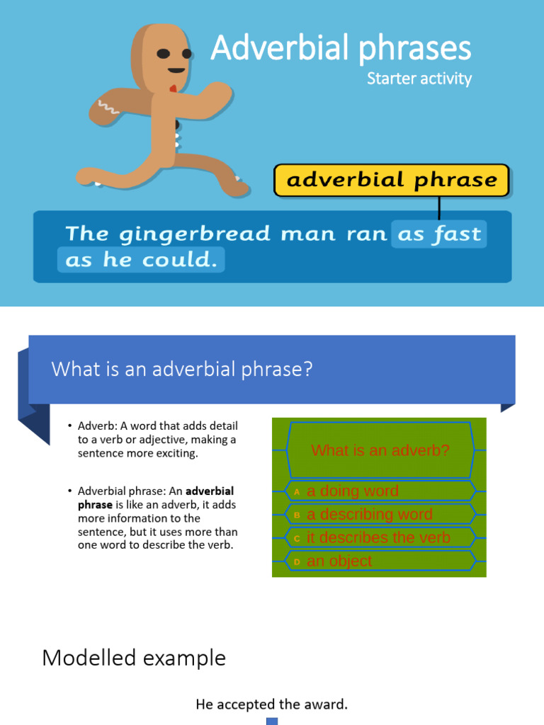 T4 W1 Adverbial Phrases Starter | PDF | Foreign Language Studies