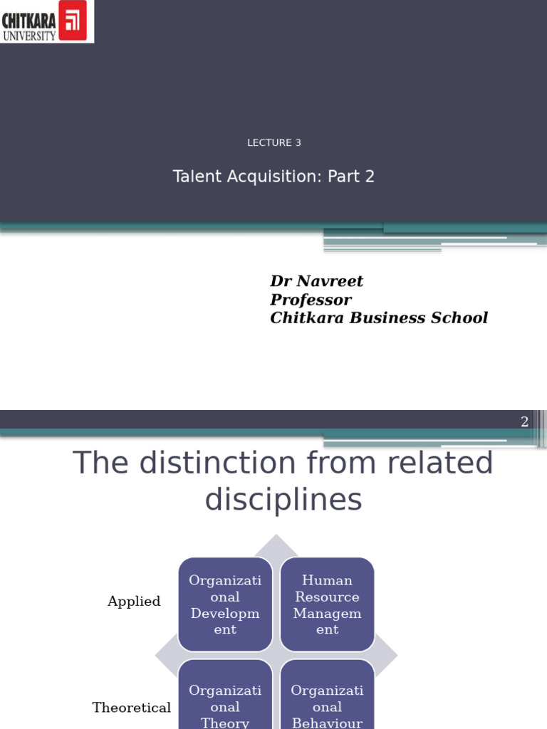 Talent Acquisition Part 2 - HRM - Lecture 3 | PDF | Validity ...