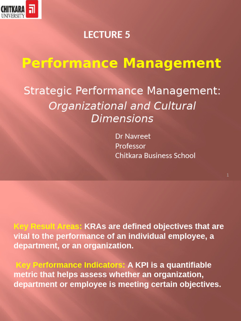 Strategic Performance Management Insights | PDF | Performance Appraisal ...