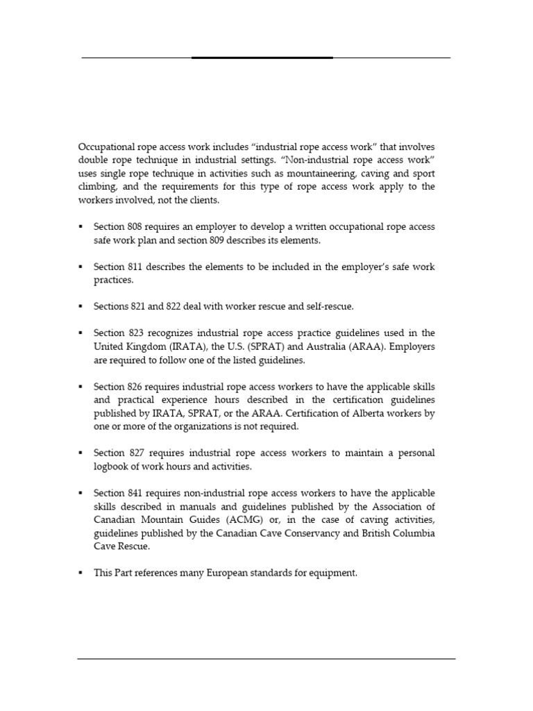 Rope Access Safety Guidelines 2009 | PDF | Rope | Occupational Safety ...