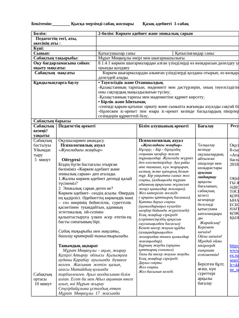 Ол ағып жатыр.