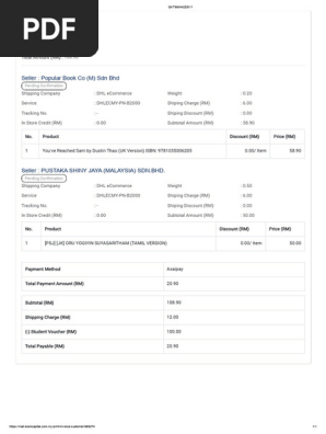 invoice book