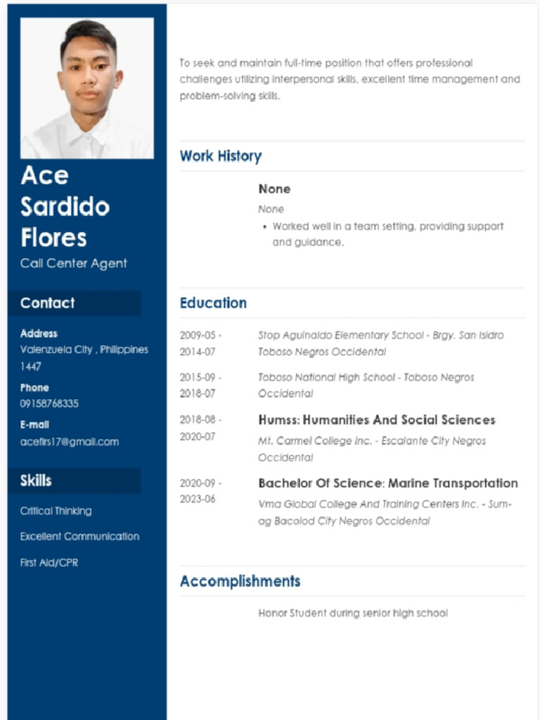 RESUME Sample | PDF