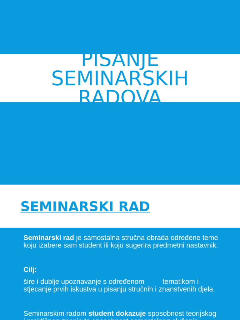 Seminar Prezentacija Pdf