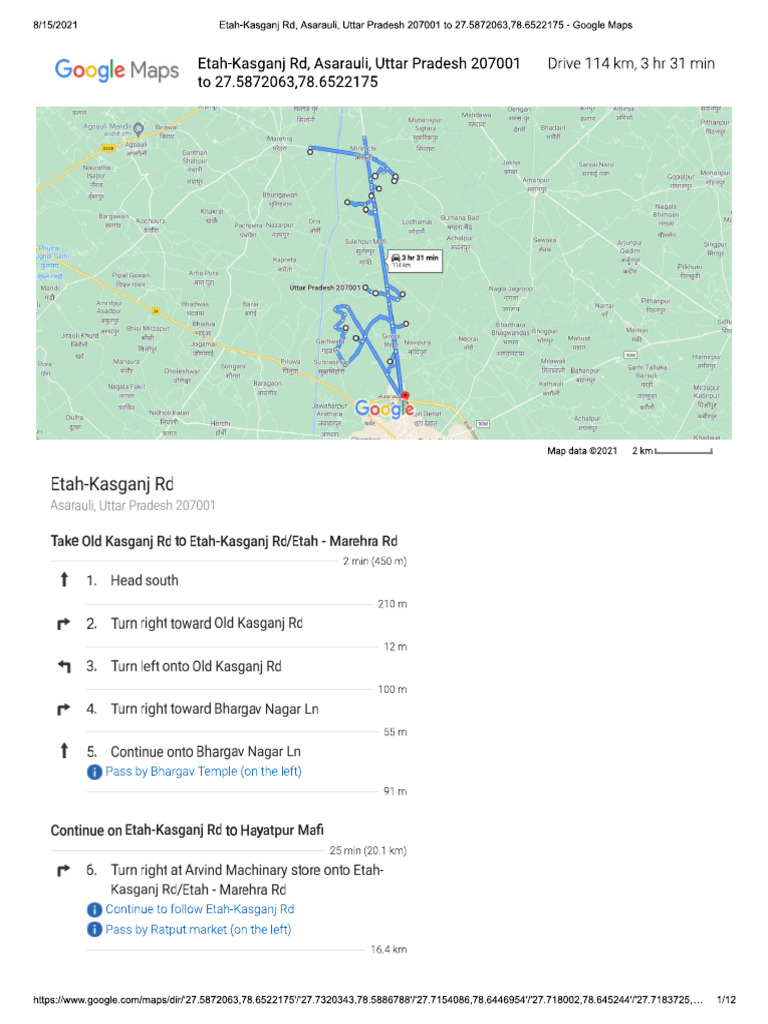 Route Detail - Mirahchi Route, Etah Dock | PDF