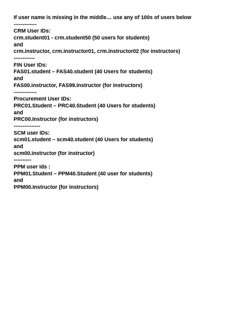 User IDs | PDF | Business