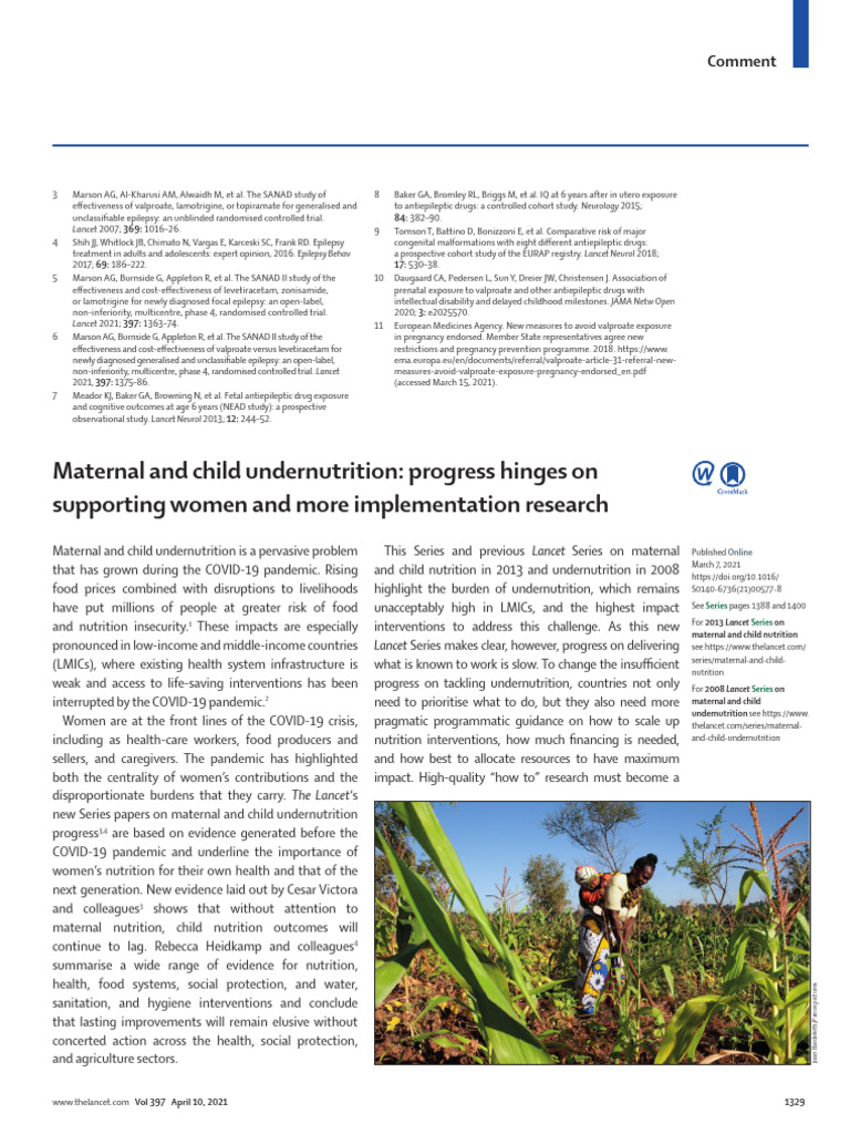 Maternal and Child Undernutrition Insights | PDF | Malnutrition ...